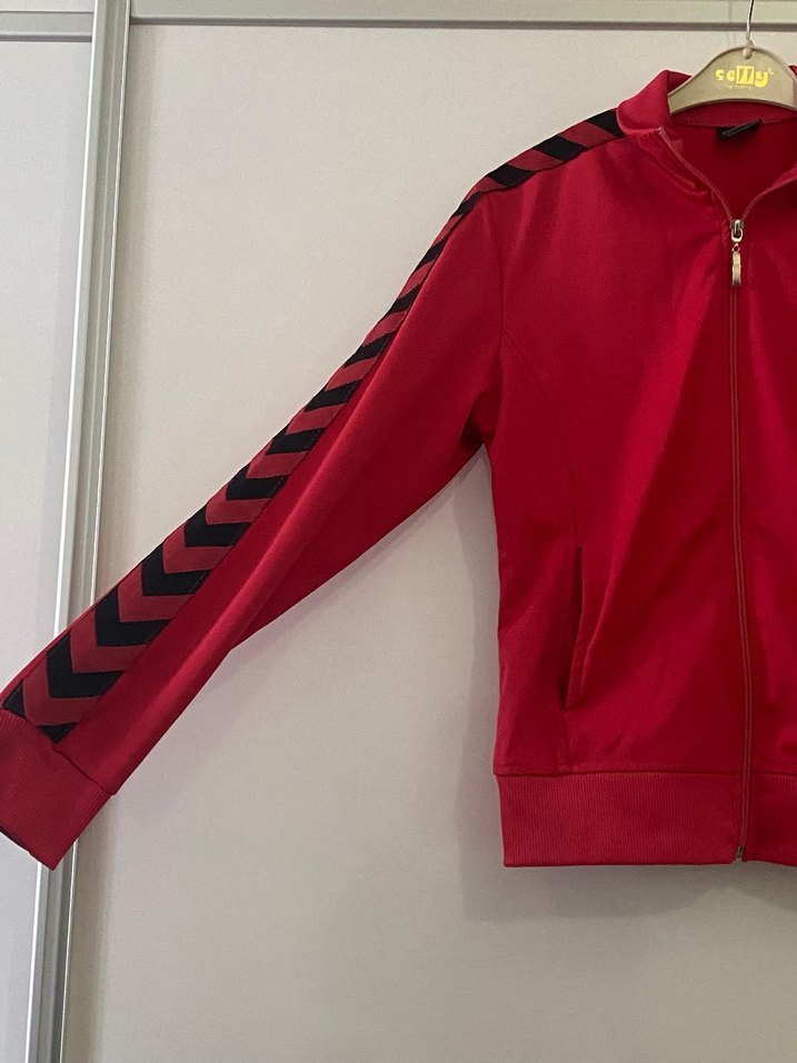 Pembe Fermuarlı Kadın Spor Eşofman - Görsel 4