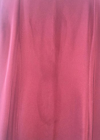 Bordo Uzun Kolsuz Drapeli Elbise - Görsel 8