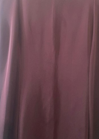 Bordo Uzun Kolsuz Drapeli Elbise - Görsel 5