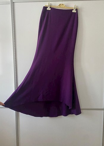 Mor Drapeli Uzun Kadın Etek - Görsel 2