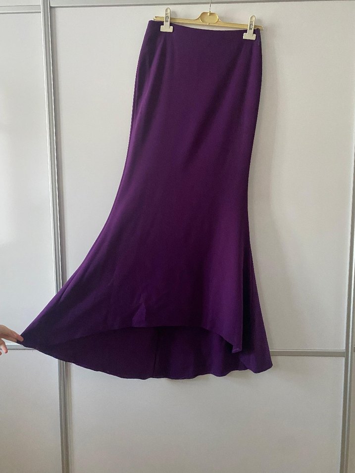 Mor Drapeli Uzun Kadın Etek - Görsel 2