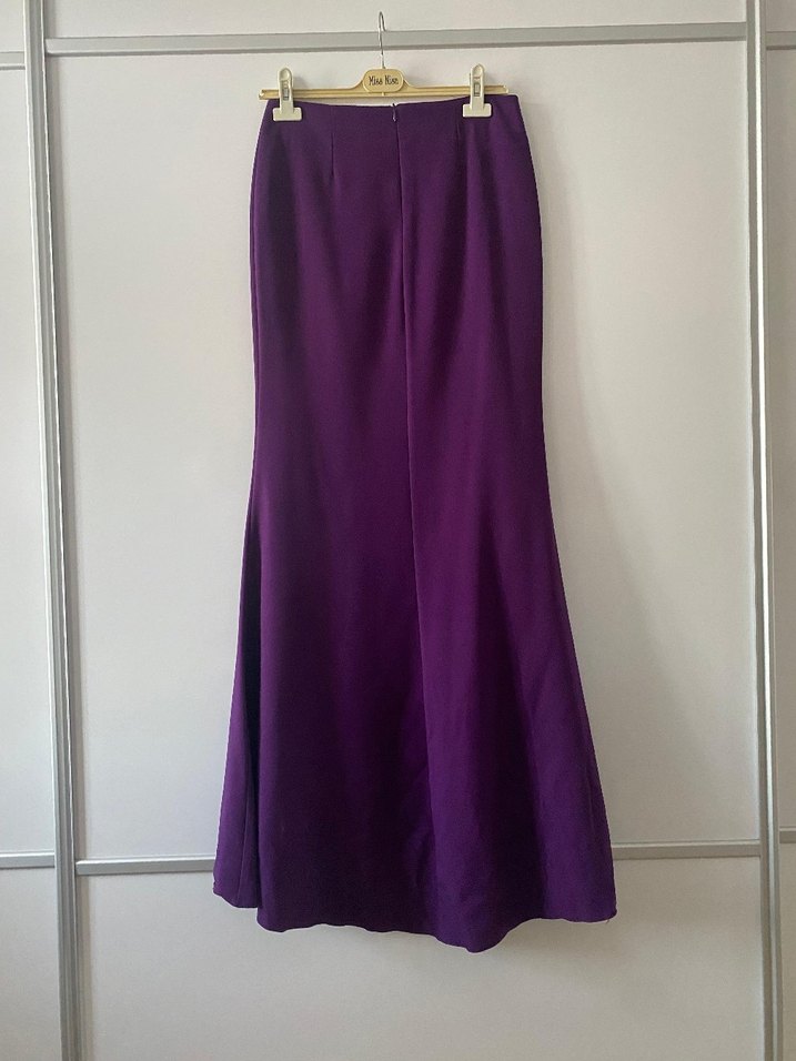 Mor Drapeli Uzun Kadın Etek - Görsel 5