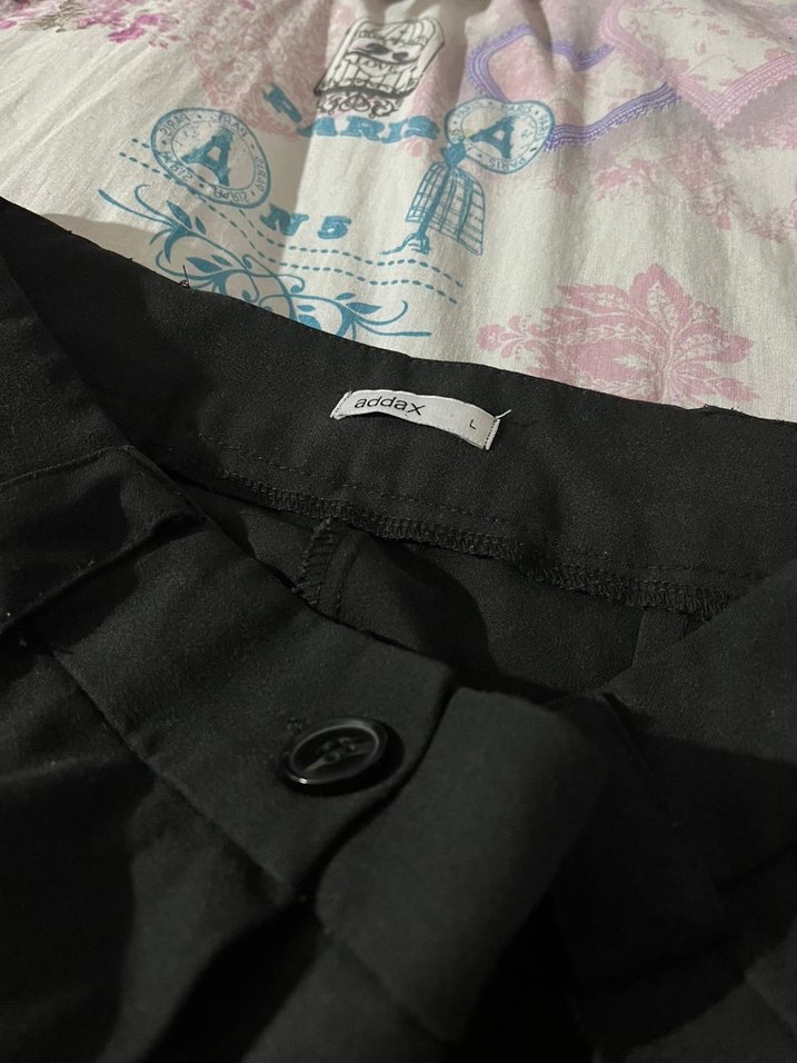 Kadın Siyah Salaş Kumaş Pantolon - Görsel 2