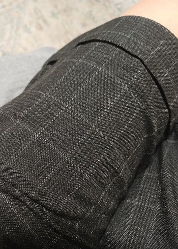 Düğmeli Gri Kadın Bermuda Şort - Görsel 3