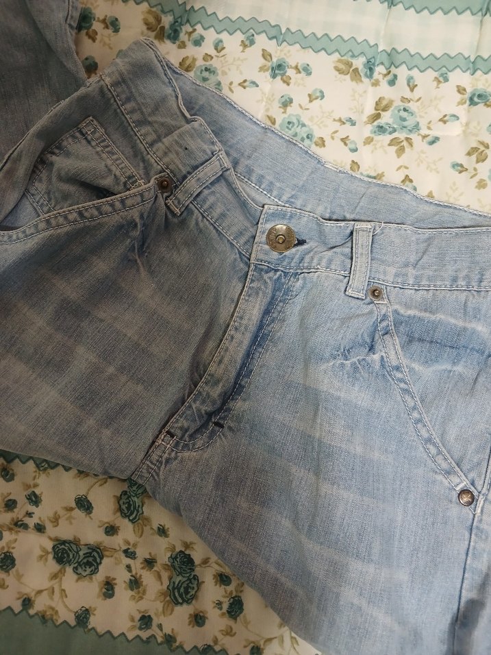 Mavi Rahat Kesim Midi Kadın Kot Kapri - Görsel 2