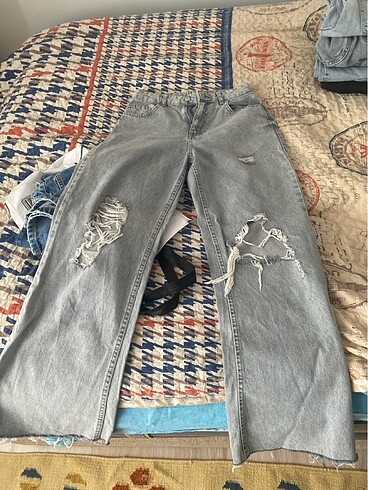 Defacto wide leg yırtıklı jean