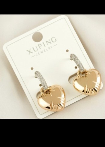 Xuping Mini Altın Renk Kalp Küpe
