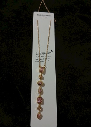 Zincir Detaylı Uzun Y Kolye - Görsel 2