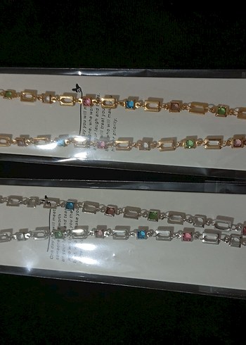 Renkli Taş Detaylı Uzun Zincir Kolye - Görsel 3