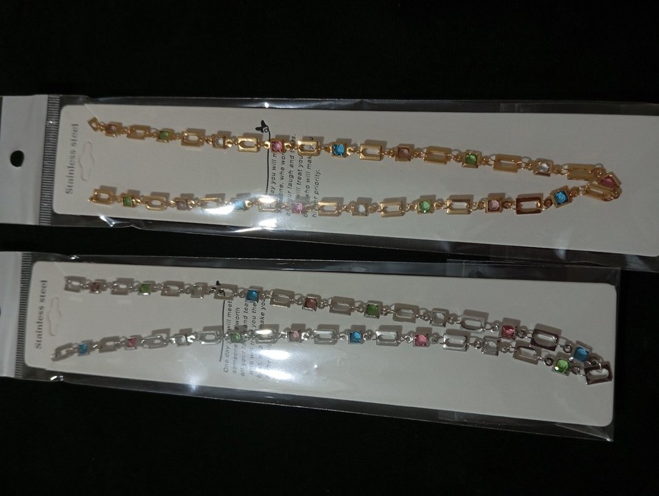 Renkli Taş Detaylı Uzun Zincir Kolye - Görsel 3