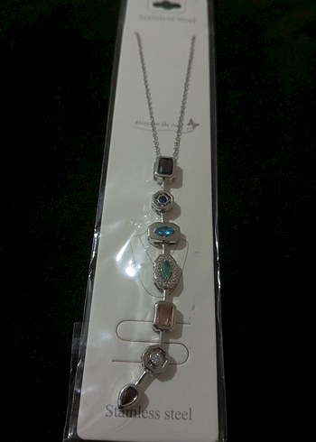 Uzun Zincir Detaylı Kadın Y Kolye - Görsel 3