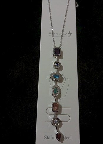 Uzun Zincir Detaylı Kadın Y Kolye - Görsel 2