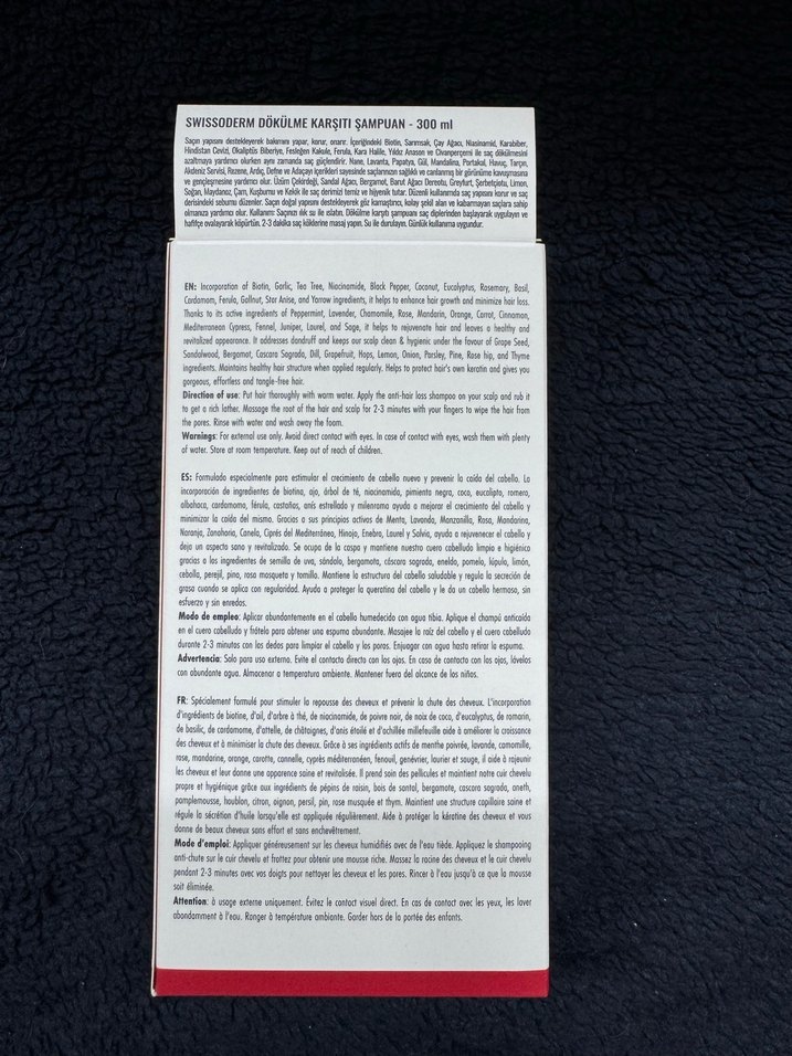 Swissoderm Saç Dökülmesine Karşı Şampuan 300ml - Görsel 2