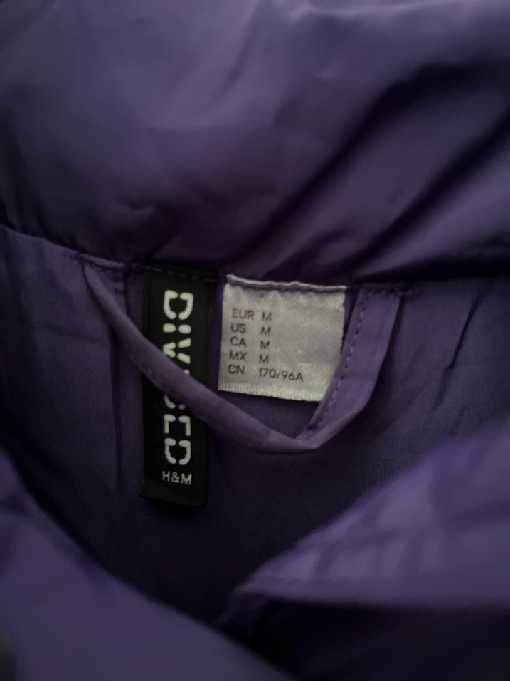 Mor Düğmeli Kadın Mont - Görsel 3