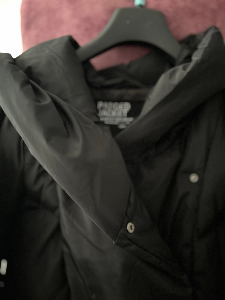 Düğmeli Siyah Kadın Midi Kış Montu - Görsel 2