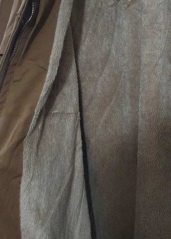 Kürk Detaylı Kadın Uzun Camel Parka - Görsel 3