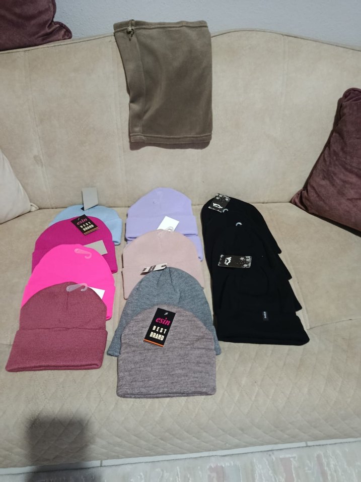 Çok Renkli Kadın Erkek Polar Bere Velcro - Görsel 2