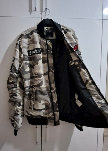 Gri Kamuflaj Erkek Ceket - Görsel 3