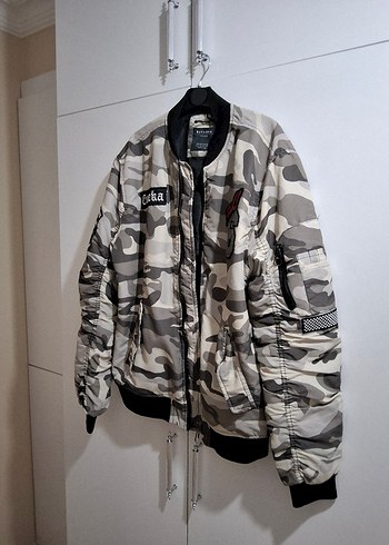 Gri Kamuflaj Erkek Ceket - Görsel 6