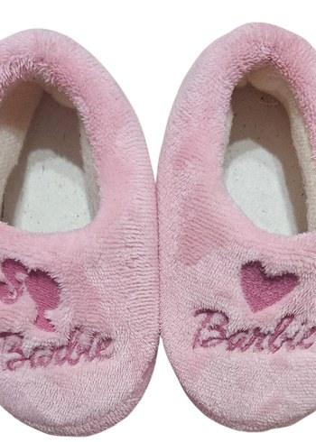 Pembe Nakışlı Kız Çocuk Panduf Ev Terliği 25-26 Numara