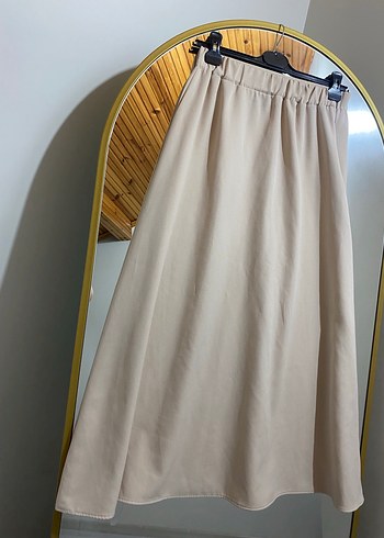 Zara Bej Uzun Drapeli Kadın Etek