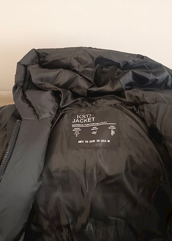 Siyah Uzun Fermuarlı Kadın Kışlık Mont - Görsel 2