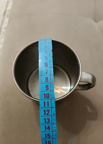 Gri Metal Kulplu Çelik Kupa - Görsel 2