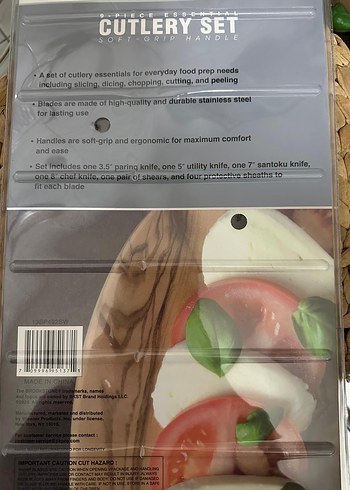 Brookstone Ahşap Saplı 4'lü Bıçak Seti ve Makas - Görsel 2