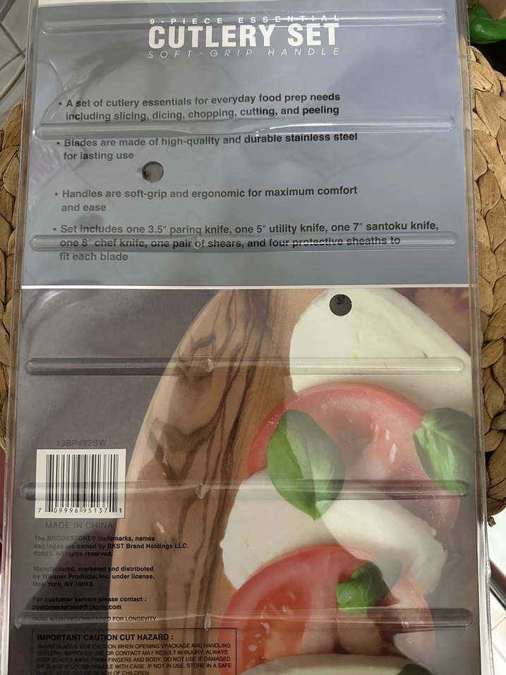 Brookstone Ahşap Saplı 4'lü Bıçak Seti ve Makas - Görsel 2