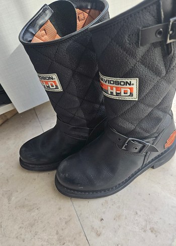 Siyah Harley-Davidson kadın Biker Çizme 37 - Görsel 2