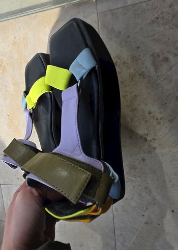 Twist Pastel Renkli Kadın Dolgu Topuklu Sandalet 37 - Görsel 3