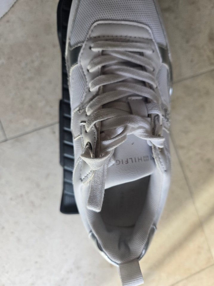 Tommy Beyaz Gri Yılan Desenli Platform Kadın Spor Ayakkabı 37 - Görsel 4