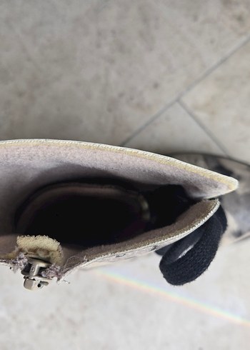 Dogo Gri Kamuflaj Desenli Kadın Deri Bot 37 - Görsel 4