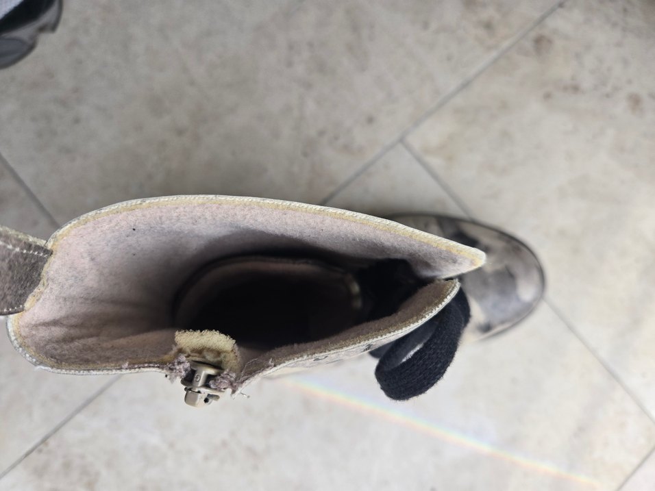 Dogo Gri Kamuflaj Desenli Kadın Deri Bot 37 - Görsel 4