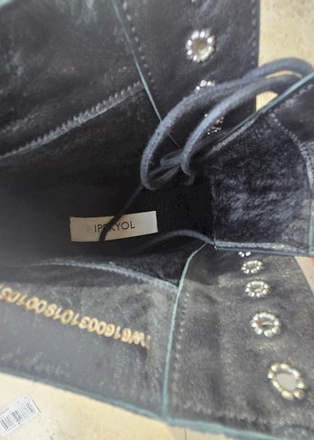 İpekyol Siyah Süet Goth Stiletto Topuklu Bot - Görsel 5