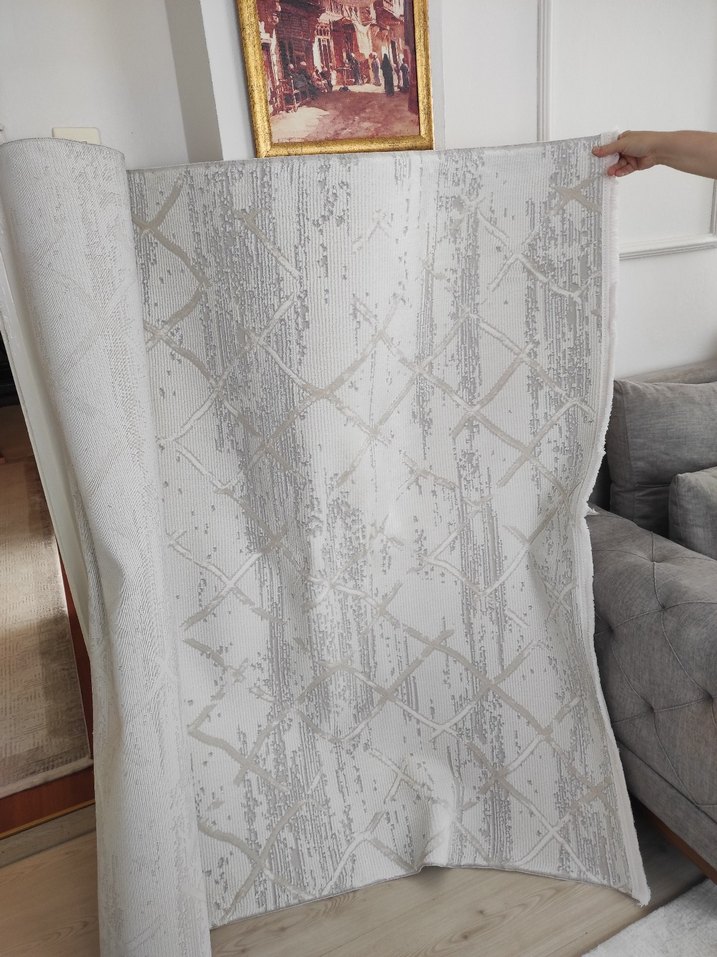 Gri İşlemeli Modern Klasik Halı 4mt2 - Görsel 2