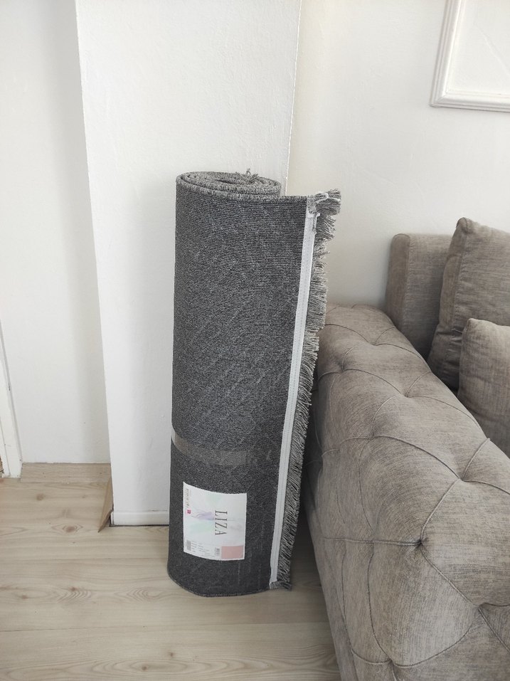 Gri Siyah Halı 80-100cm - Görsel 2