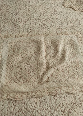 Bej Geometrik Desenli Yatak Örtüsü - Görsel 4