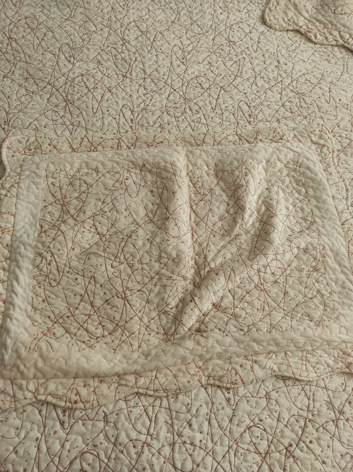 Bej Geometrik Desenli Yatak Örtüsü - Görsel 4