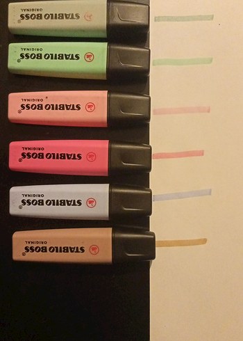 6lı Pastel Renkli Stabilo Fosforlu Kalem Seti - Görsel 2