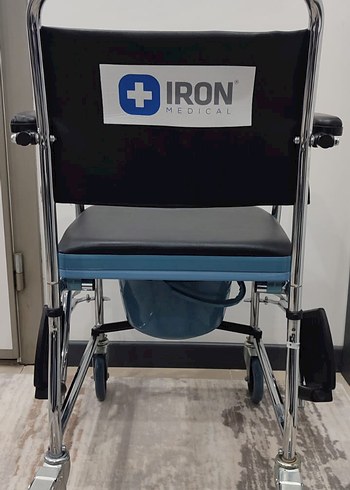Mavi ve Gri Tekerlekli Hasta ve banyo sandalyesi - Görsel 3