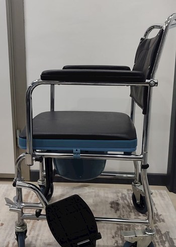 Mavi ve Gri Tekerlekli Hasta ve banyo sandalyesi - Görsel 6