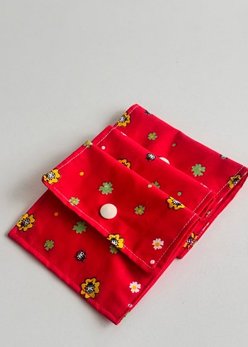 Renkli Baskılı Düğmeli Kadın Cüzdanı 3 adet - Görsel 2