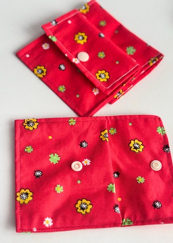 Renkli Baskılı Düğmeli Kadın Cüzdanı 3 adet - Görsel 3