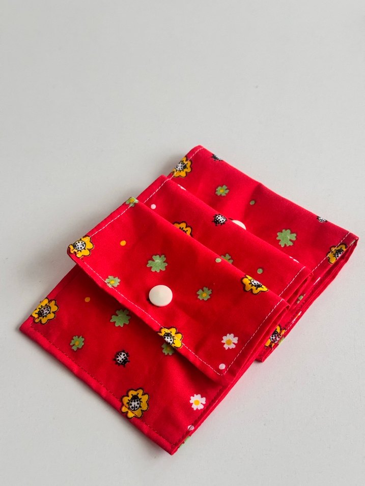 Renkli Baskılı Düğmeli Kadın Cüzdanı 3 adet - Görsel 2