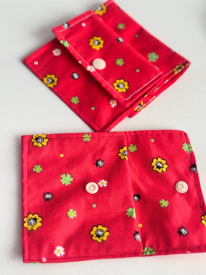 Renkli Baskılı Düğmeli Kadın Cüzdanı 3 adet - Görsel 3