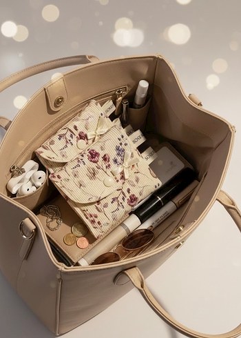 Çiçek Desenli Kadın Bohem Cüzdan 4lü set - Görsel 3