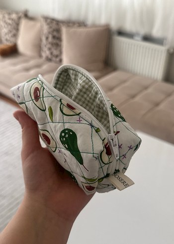 Bohem Desenli Fermuarlı Makyaj Çantası - Görsel 2