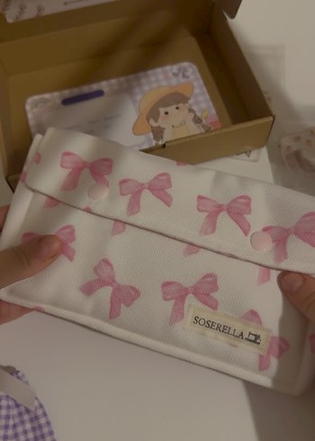 Pembe baskılı telefon çantası - Görsel 2