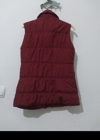 Düğmeli Bordo Kolsuz Yelek - Görsel 4